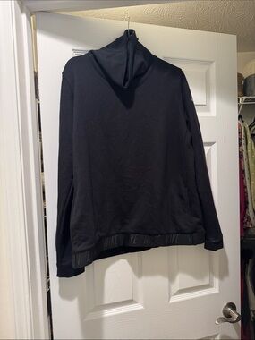 Nike Black Turtleneck Pullover with Branded Hem